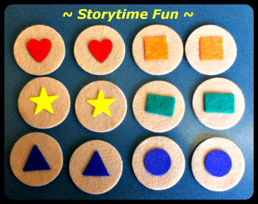 Make your own shapes matching game like Storytime ABC