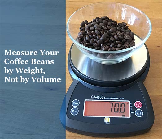 Measure coffee by weight
