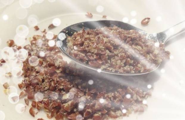 Spoon with flax seed