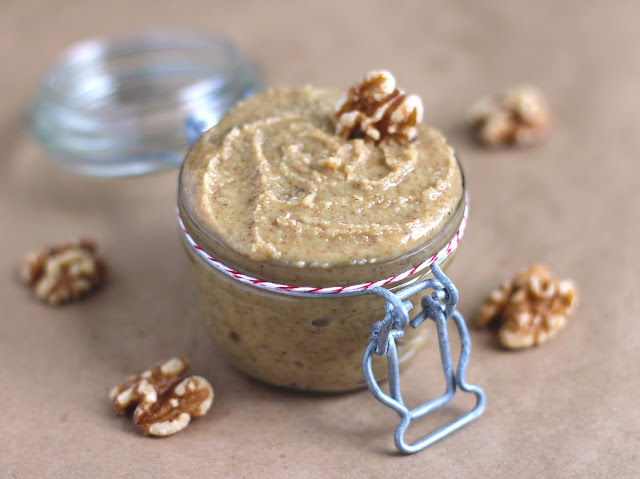EASY Healthy Homemade Walnut Butter made all natural, sugar free, low carb, gluten free, and vegan! No hydrogenated oils or trans fats whatsoever!
