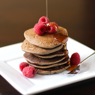 These 4-ingredient Healthy Buckwheat Pancakes are fluffy and delicious, yet sugar free, high fiber, high protein, gluten free, dairy free, and vegan!