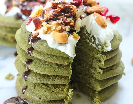 Matcha Green Tea Pancakes