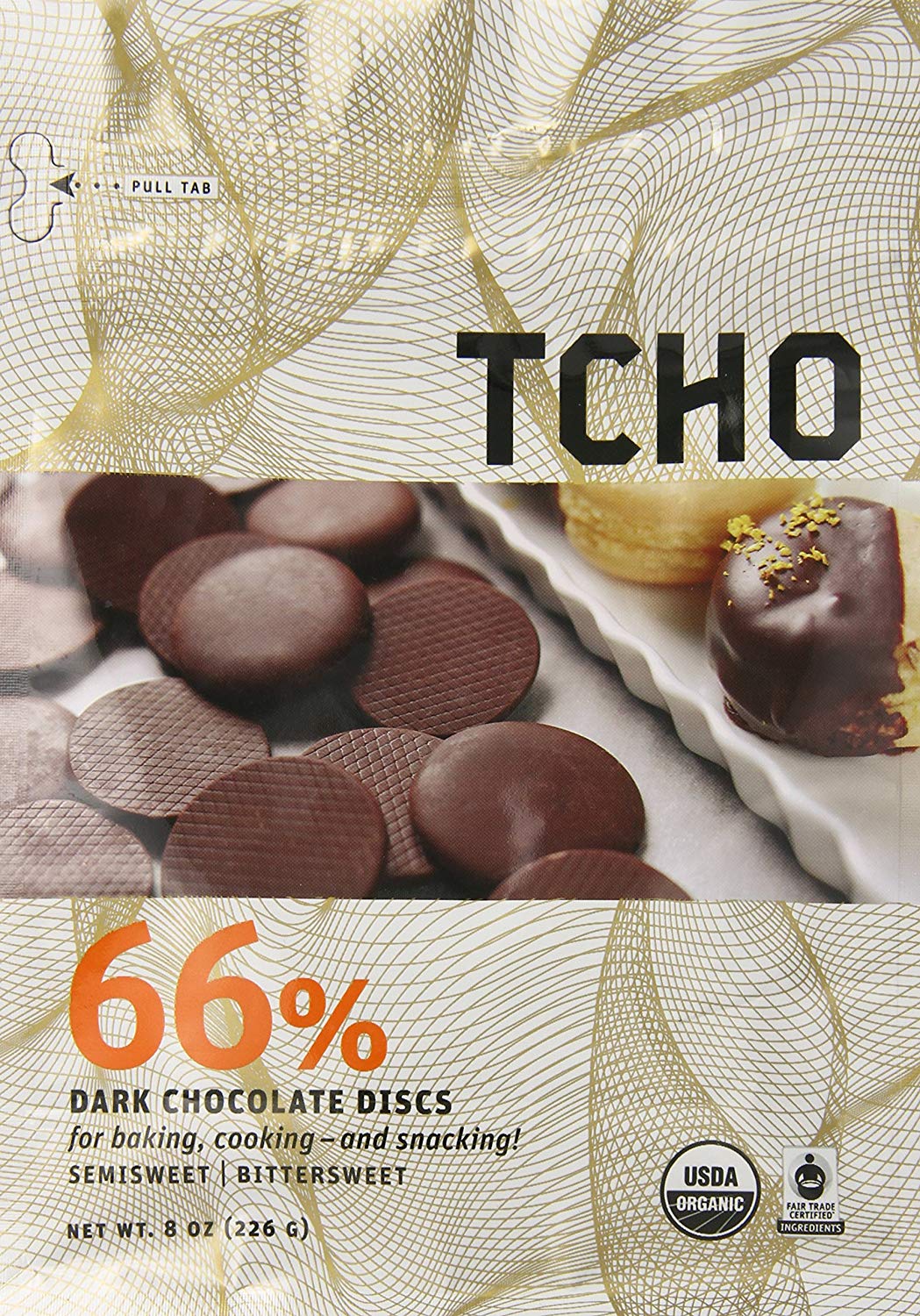 Bag of TCHO Chocolate Discs
