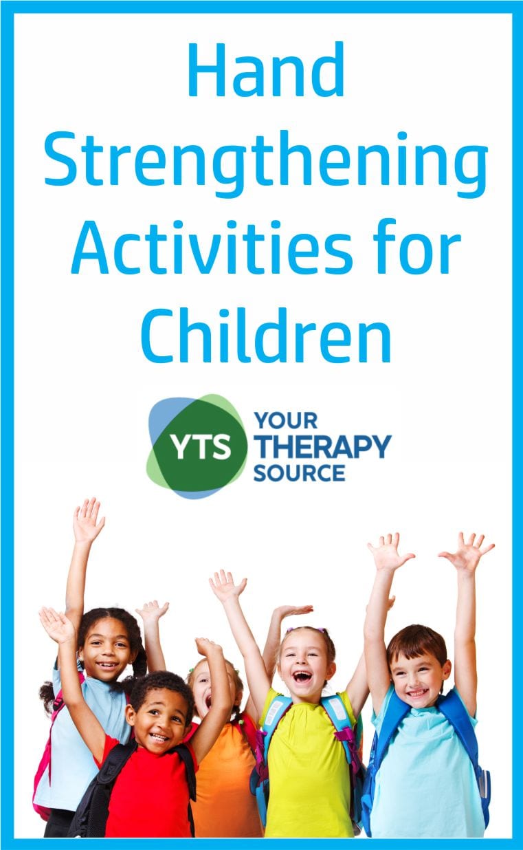 Here are 10+ hand strengthening activities for children using games and everyday activities from Your Therapy Source. Free downloads!