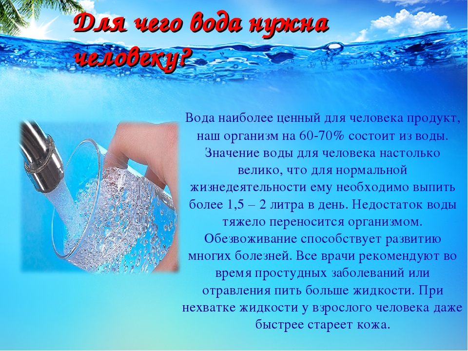 Вода источник жизни проект 10 класс