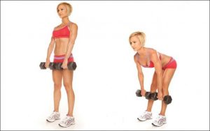 упражнения для спины женщинам, становая тяга, картинка
