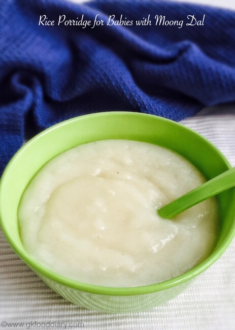 Rice Porridge for Babies with Moong Dal 3