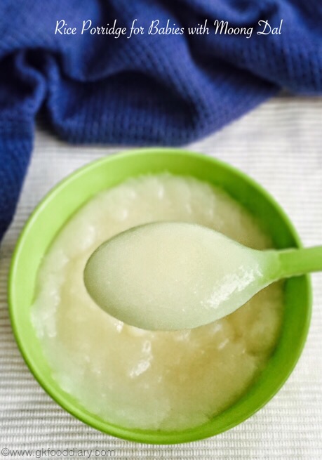 Rice Porridge for Babies with Moong Dal 2