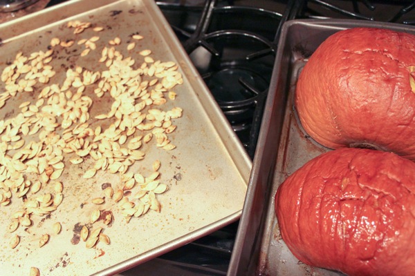 roasted pumpkin and seeds