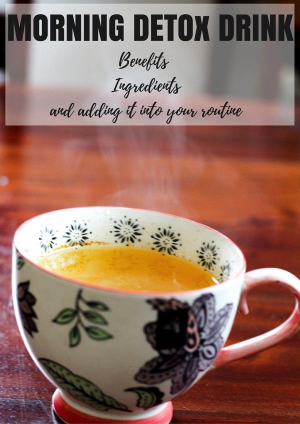 Morning detox drink with turmeric and apple cider vinegar