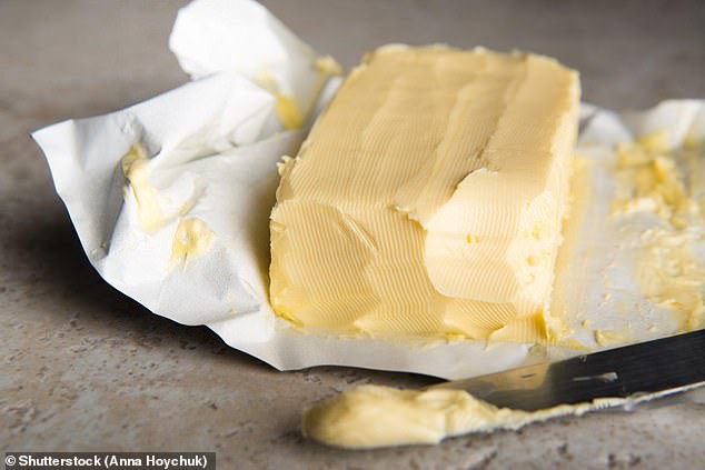 Saturated fat, of which butter contains a lot, should not be avoided completely because people may end up cutting out foods which have other nutritional benefits, researchers have warned (stock image)