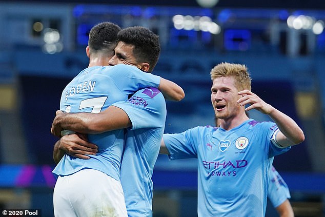 Kevin De Bruyne (right) starred as Manchester City scored three times in 20 minutes