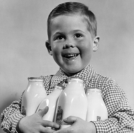 Early learning: Children have long been told drinking milk will help them grow big and strong, but new research suggests it may cause cancer