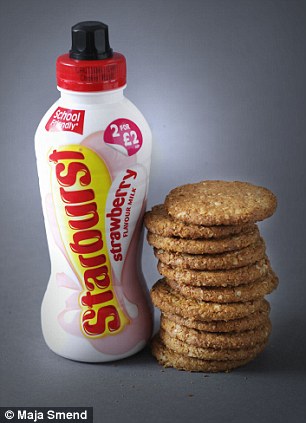 Starburst Strawberry Flavour Milk has as much sugar as 11 McVities HobNobs