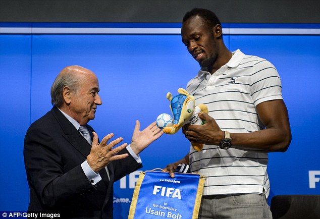 Usian Bolt Sepp Blatter