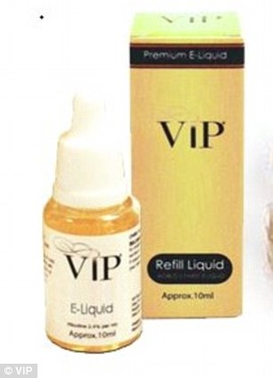 Withdrawn: Diacetyl was discovered inside a VIP butterscotch flavour liquid refill bottle (file picture)