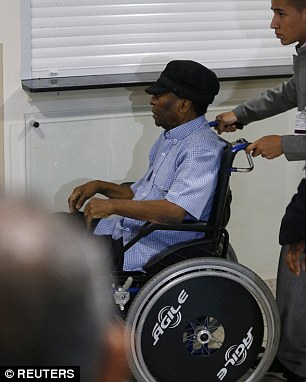 Pele left the hospital in a wheelchair after his press conference