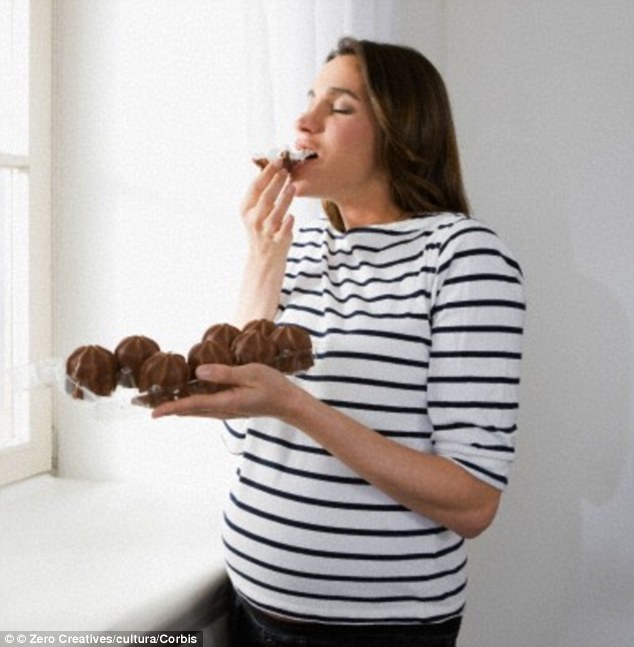 Experts have warned against becoming overweight during pregnancy, as it can increase the risk of the baby developing health problems including depression, heart disease, type 2 diabetes and stroke in later life
