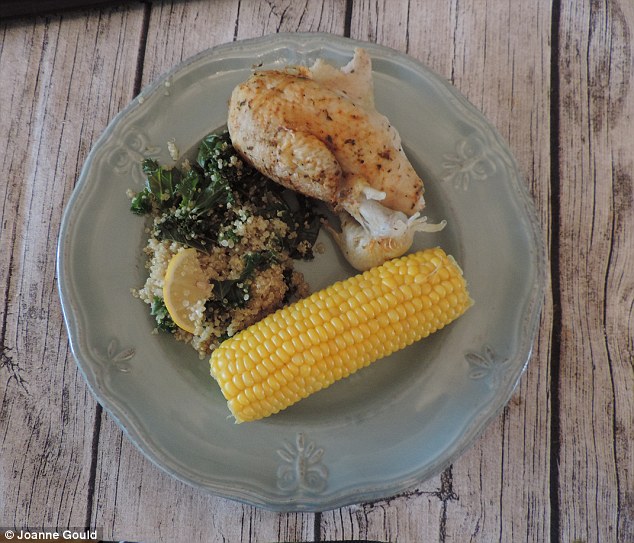While the quinoa she makes is a bit wetter that usual, it