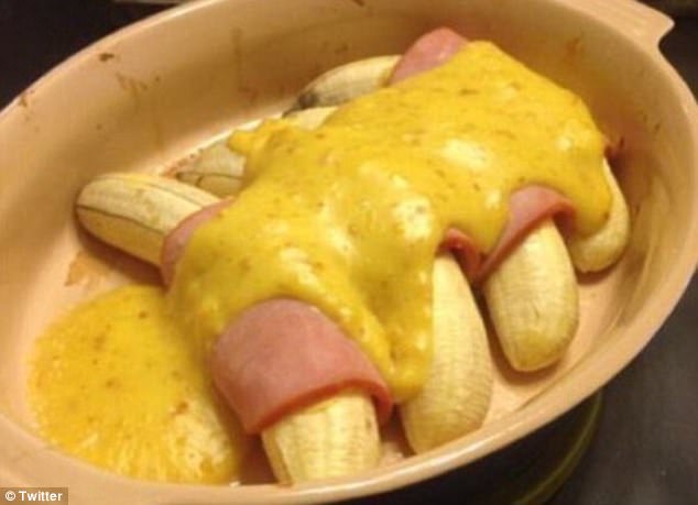 This stomach-churning combination of bananas, ham and hollandaise sauce may be unthinkable as a dish nowadays but in the 1970s this was touted as the perfect dinner party recipe