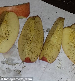 Another food combination that sounds revolting is apple slices covered in salt and pepper