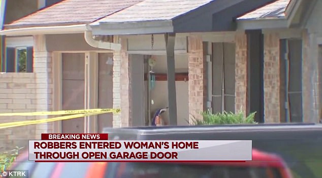 An accomplice escaped by jumping over the fence. Authorities say the two men broke into the home through an open garage 