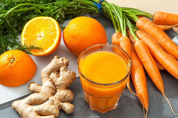 how to make orange-carrot-ginger juice