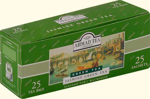 Зеленый чай Ахмад в пакетиках