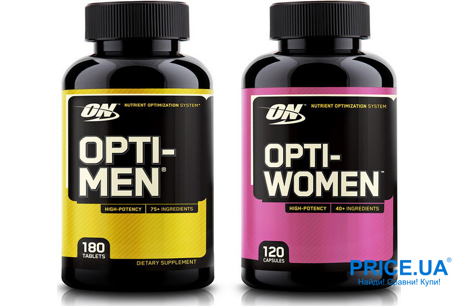 Какие виатмины лучше пить спортсменам? Opti-Men и Opti-Women 