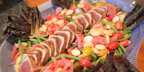 Spiced Yellowfin Tuna with Butter Bean Salad
