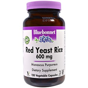 Bluebonnet Nutrition, Красный дрожжевой рис, 600 мг, 120 капсул