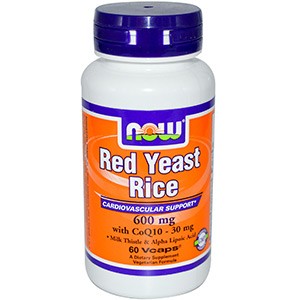 Now Foods, Красный дрожжевой рис, 600 мг, 120 капсул