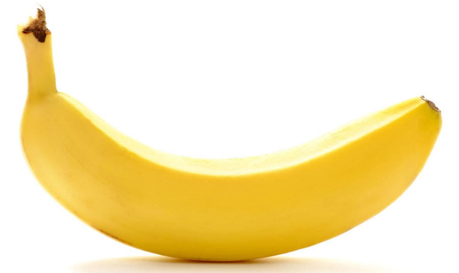 Желтый спелый банан