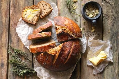 Фото рецепта Цельнозерновой хлеб на натуральной закваске