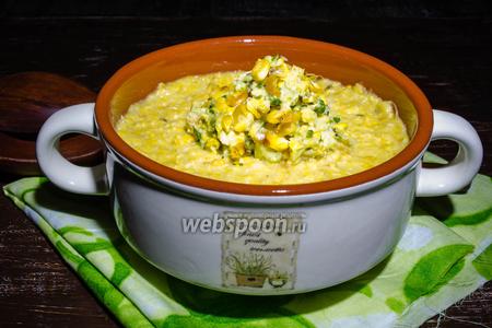 Фото рецепта Мексиканский суп из печёной кукурузы