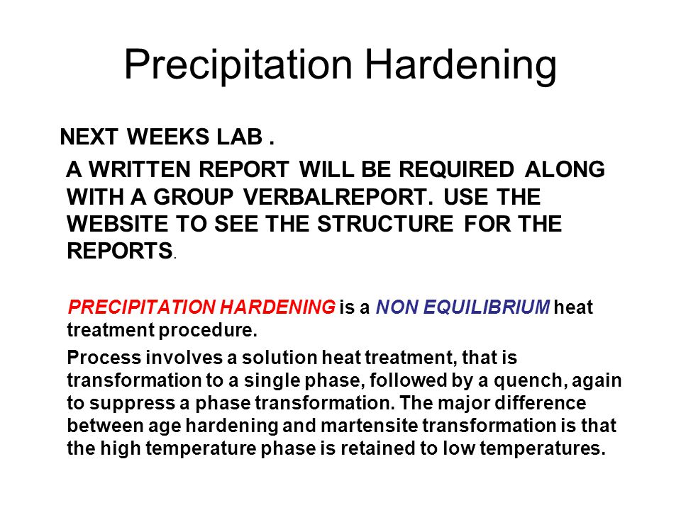 Precipitation Hardening