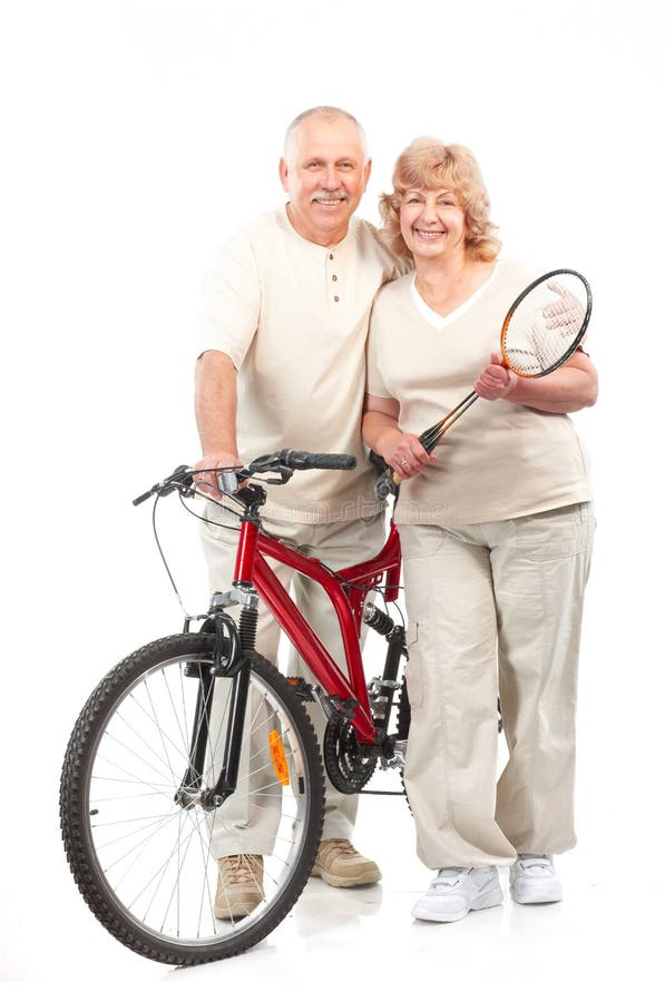 Active elderly couple royalty free stock photo