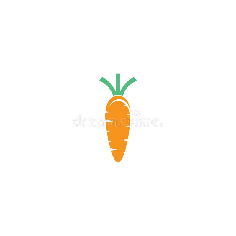 Carrot logo template. Vector icon design, isolated, vegetable, vegetarian, diet, organic, health, food, background, healthy, plant, illustration, fresh, object stock illustration