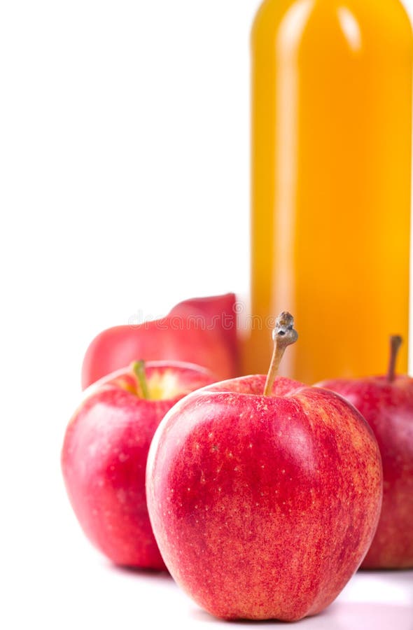 Freshly squeezed apple juice with natural pulp. royalty free stock images