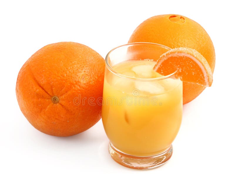 Freshly squeezed orange juice stock image