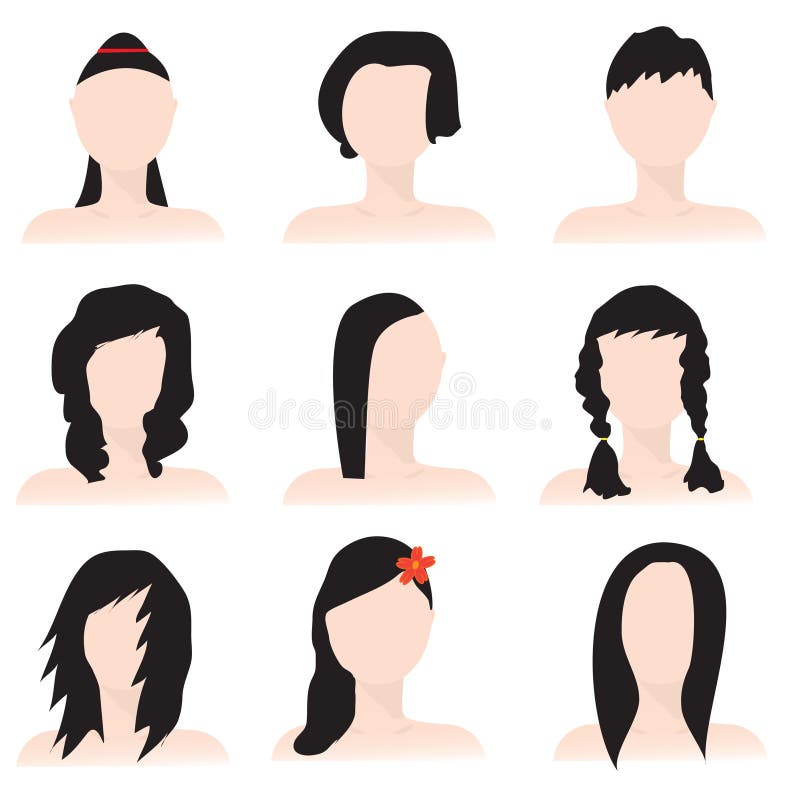 Hairstyles vector illustration