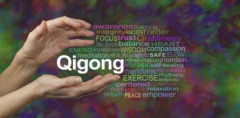 Qigong Healing word cloud stock illustration