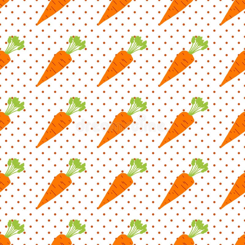 Seamless pattern vegetable carrot market. Design farm natural vitamin. Vector illustration stock illustration