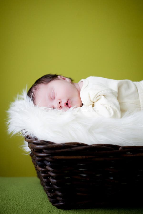 Sleeping baby royalty free stock photos