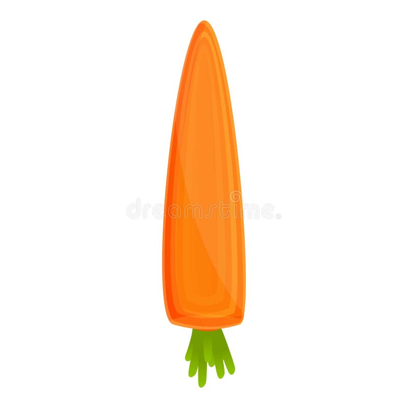 Vitamin carrot icon, cartoon style. Vitamin carrot icon. Cartoon of vitamin carrot vector icon for web design isolated on white background stock illustration