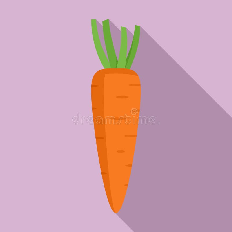 Vitamin carrot icon, flat style. Vitamin carrot icon. Flat illustration of vitamin carrot vector icon for web design vector illustration