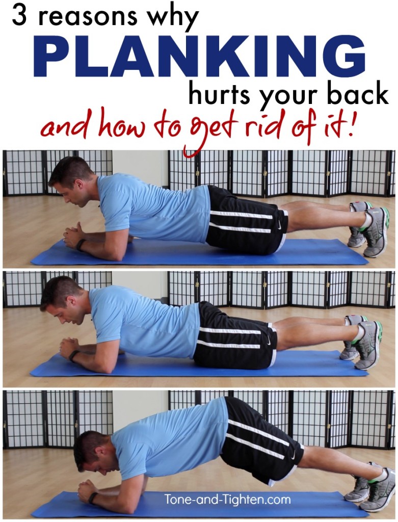plank hurts back how to fix tone tighten