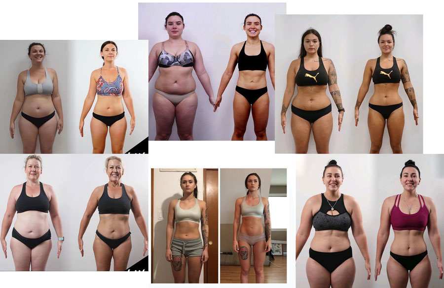 До и после тренировок с правильной диетой