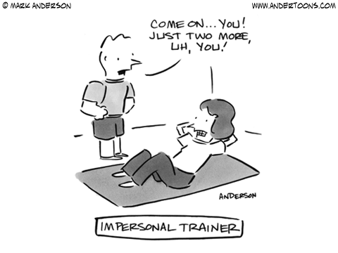 Personal Trainer Cartoon.
