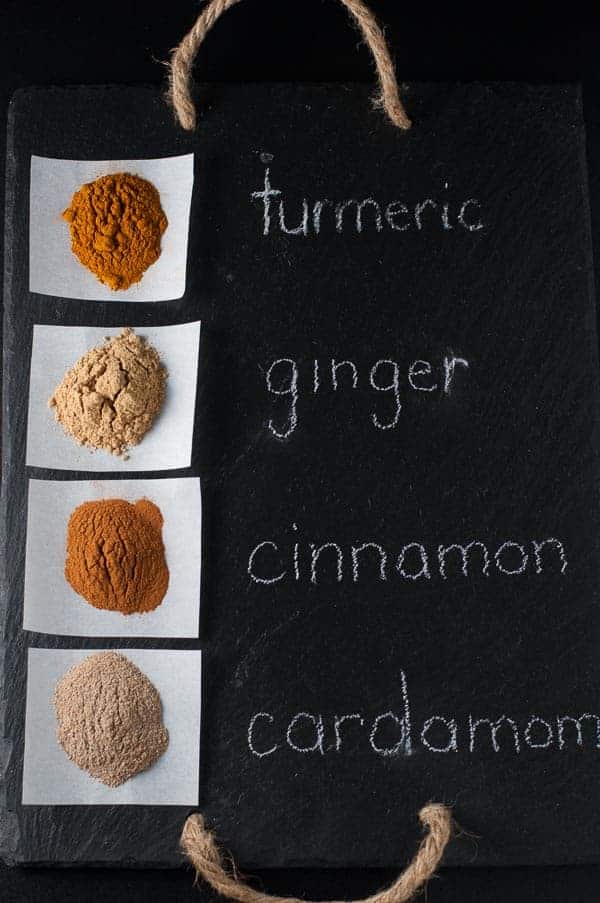 Warm Turmeric Cinnamon Milk ingredients
